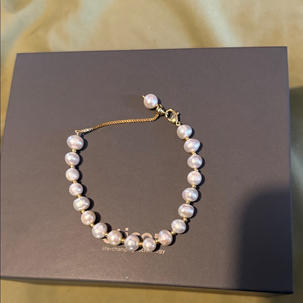 Gold Pearl Beaded Bracelet - Women Jewelry
